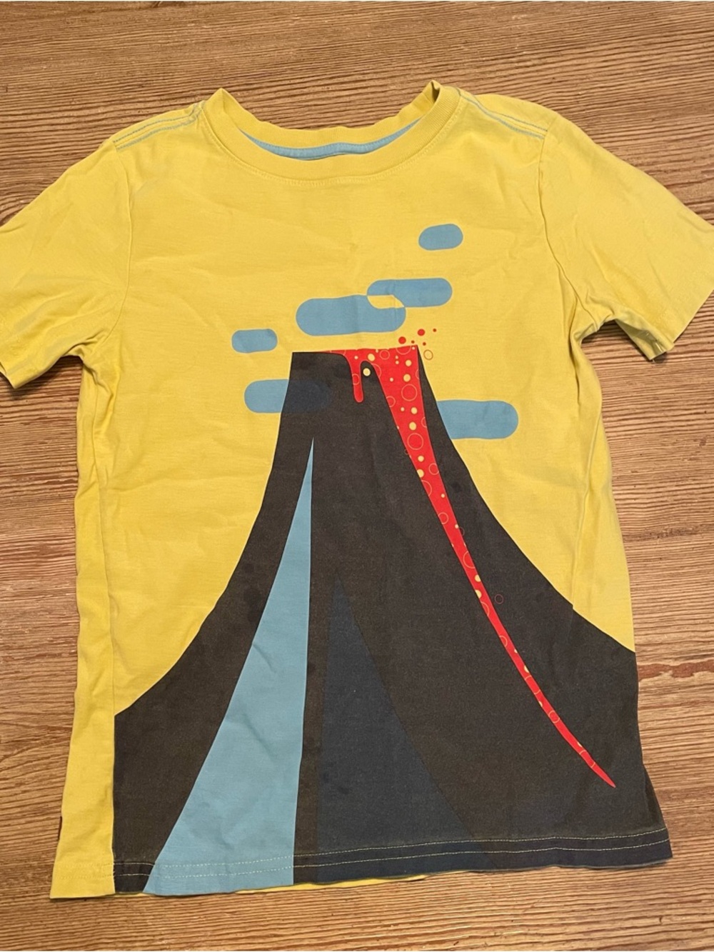 Tea Collection Yellow Kids Volcano Graphic Tee